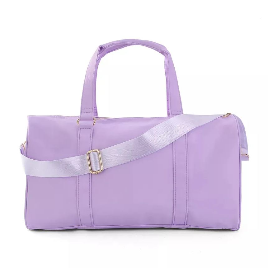 Personalized Chenille Patch Duffle Bag With Shoulder Strap