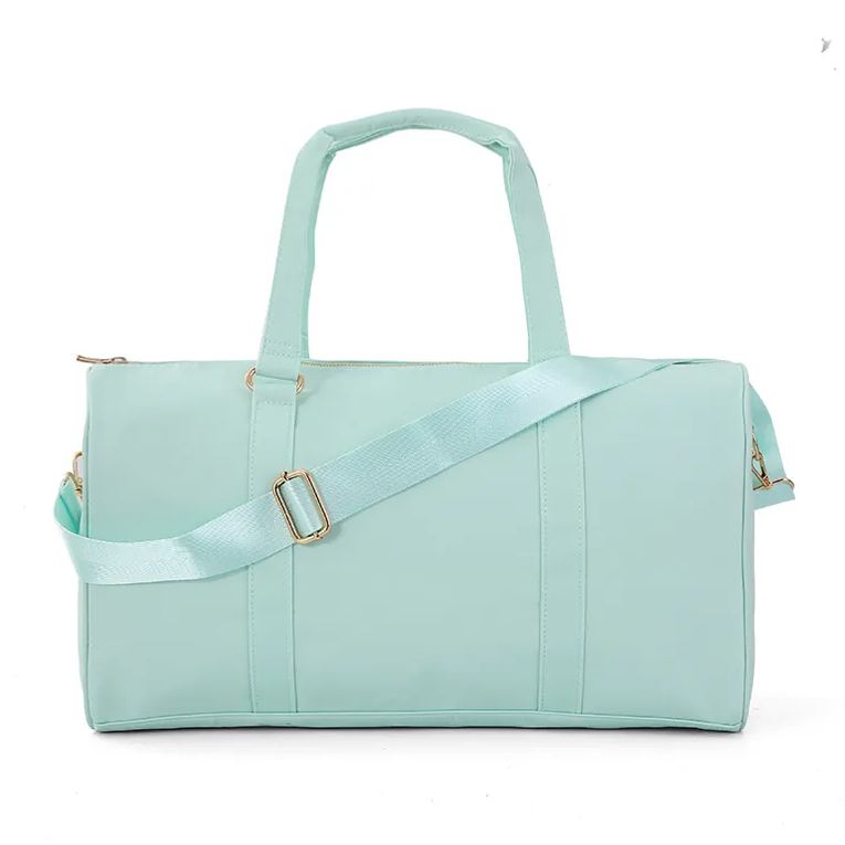 Personalized Chenille Patch Duffle Bag With Shoulder Strap