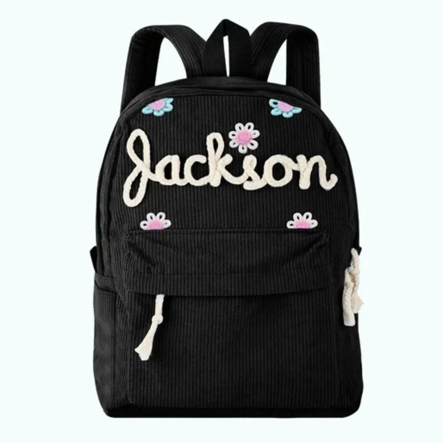 Personalized Kids Lovely Hand Embroidery School Backpack