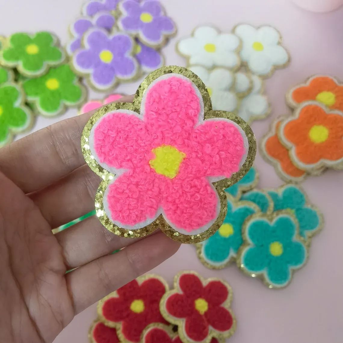 Chenille Multi-Color Iron On Patch