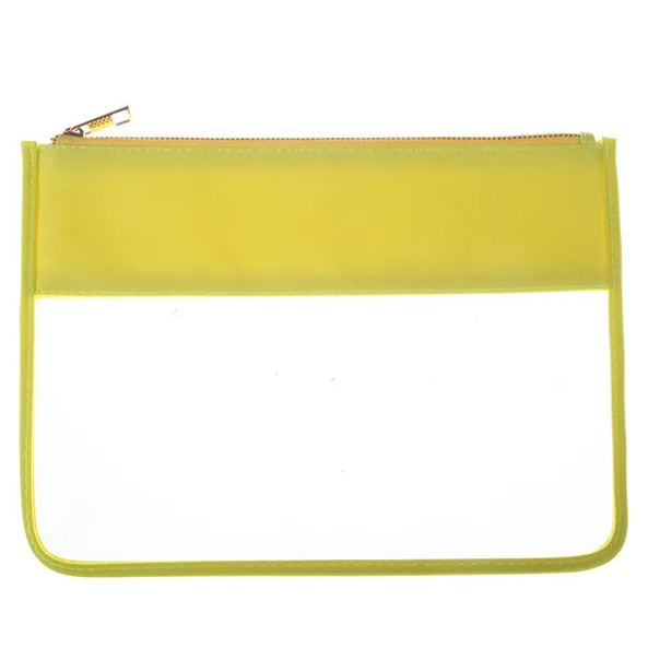 Personalized Chenille Patch Clear Pouch Cosmetic Bag