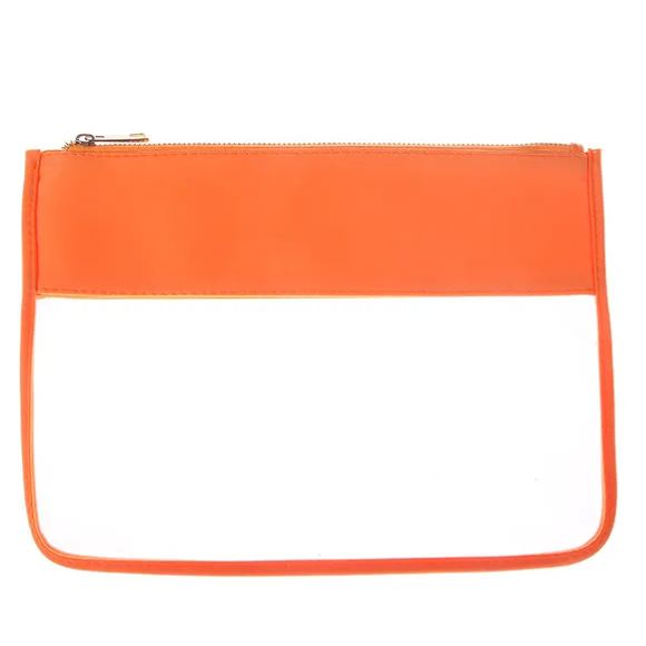 Personalized Chenille Patch Clear Pouch Cosmetic Bag