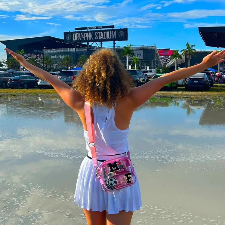 Personalized Kid Chenille Patch Crossbody Clear Bag