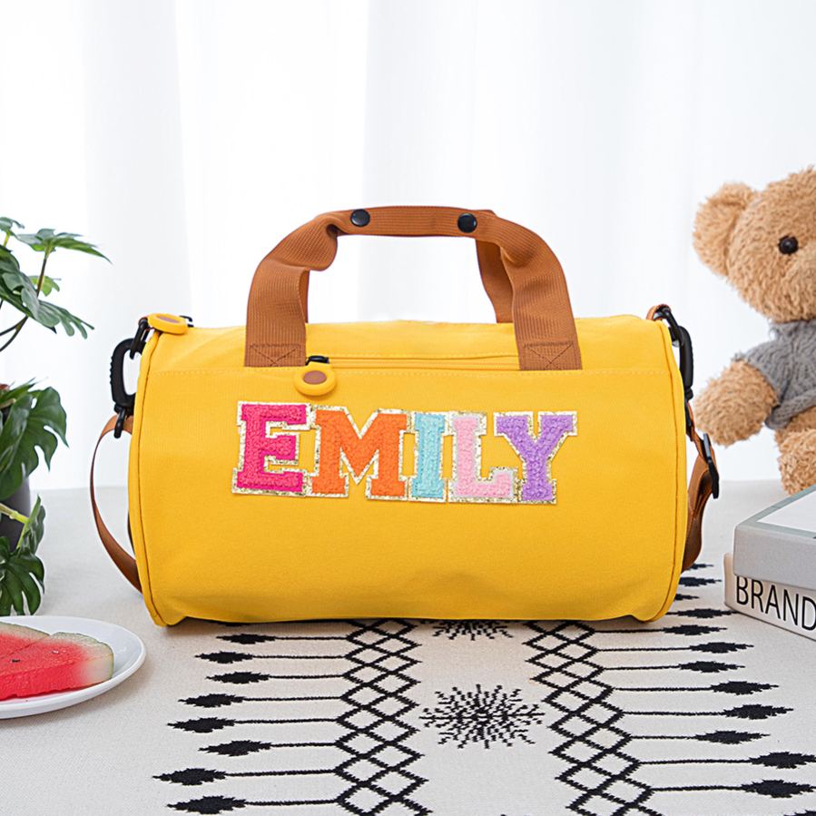 Personalized Chenille Letter Water Proof Duffle Dance Bag