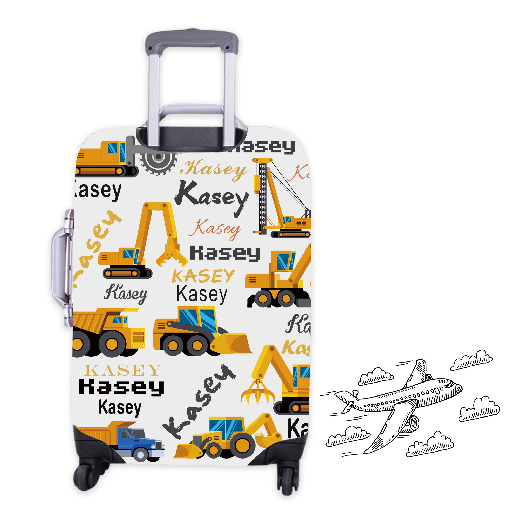 Personalized Truck High-elastic Suitcase Protector Luggage Cover