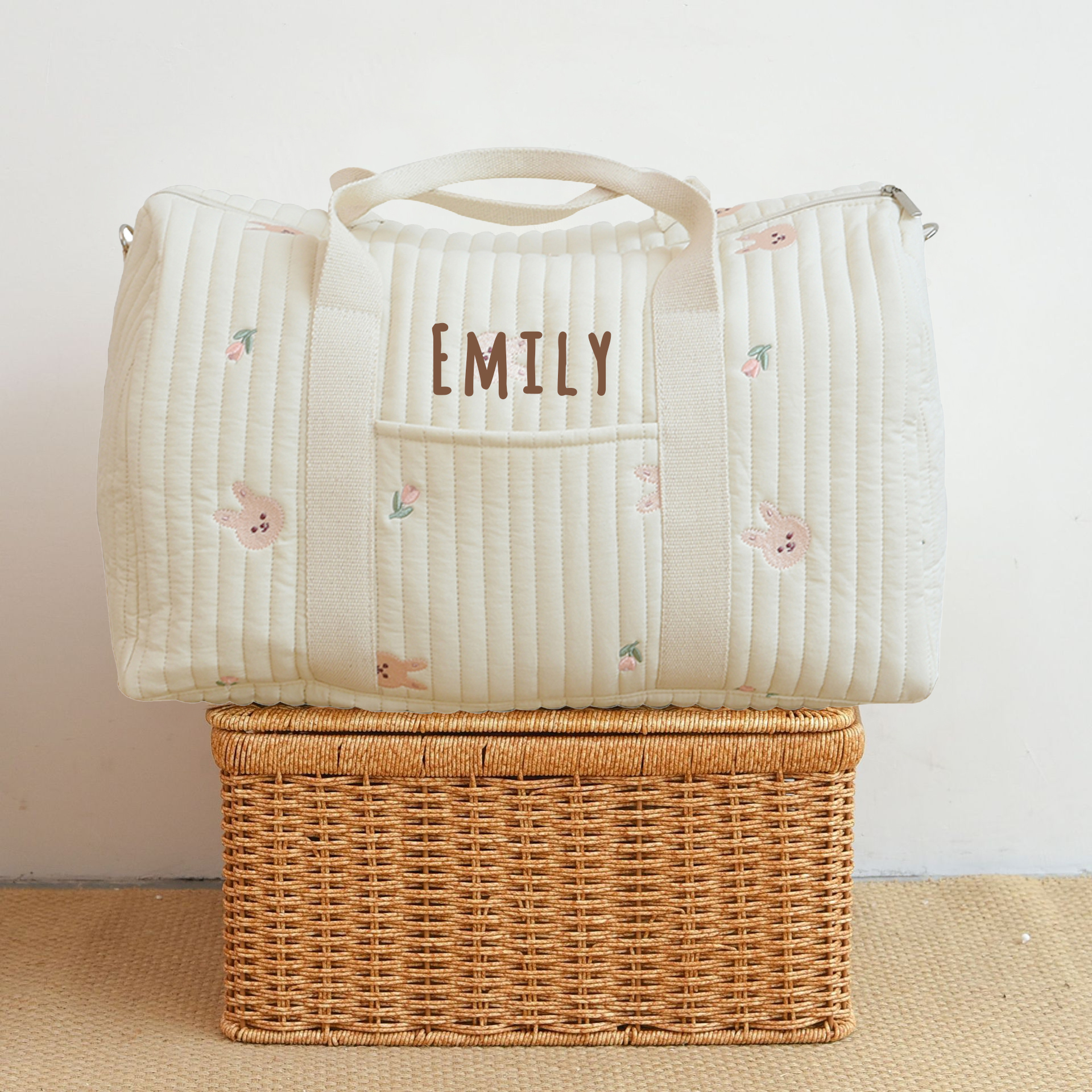 Personalized Mama and Baby Adorable Duffle Bag