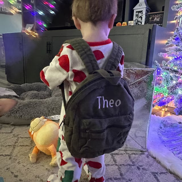 Personalized Embroidery Kid Canvas Backpack