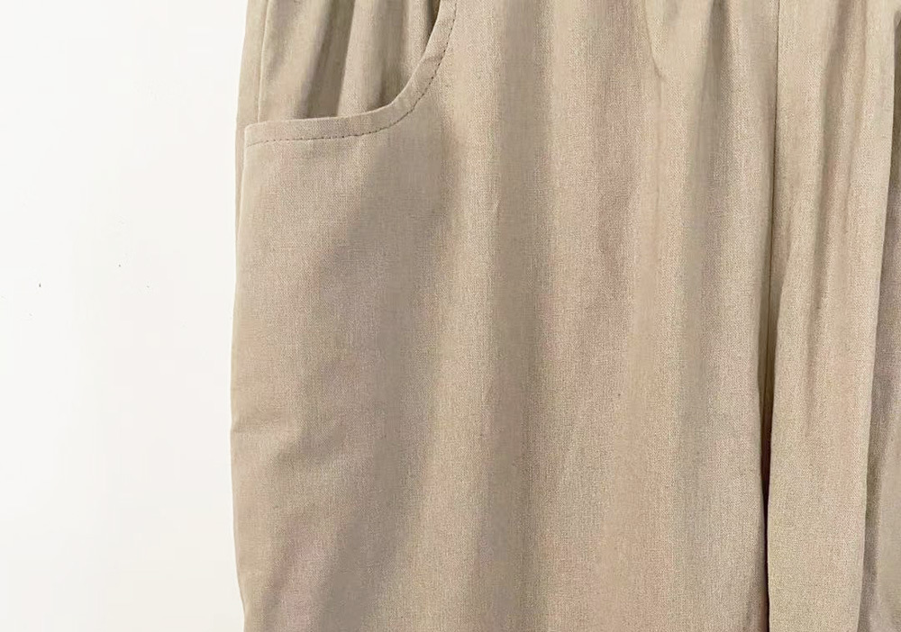 Women's loose cotton linen casual pants