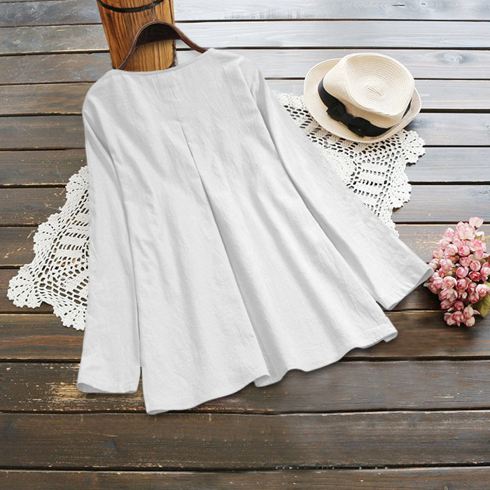 Cotton Linen Pull Strip Shirt