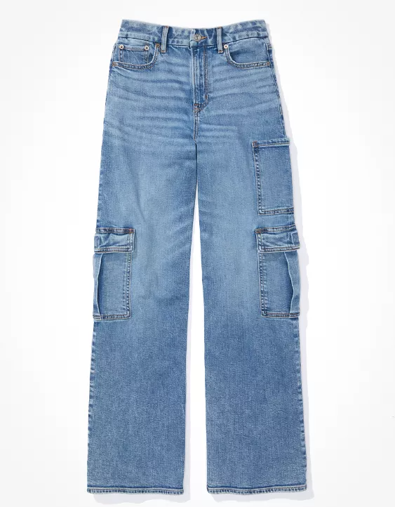 Drape Super High-Waisted Baggy Wide-Leg Jean