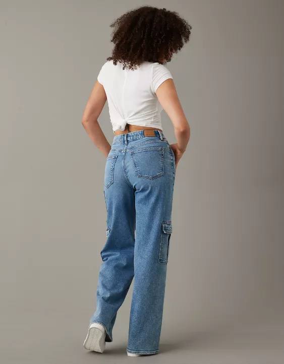 Drape Super High-Waisted Baggy Wide-Leg Jean
