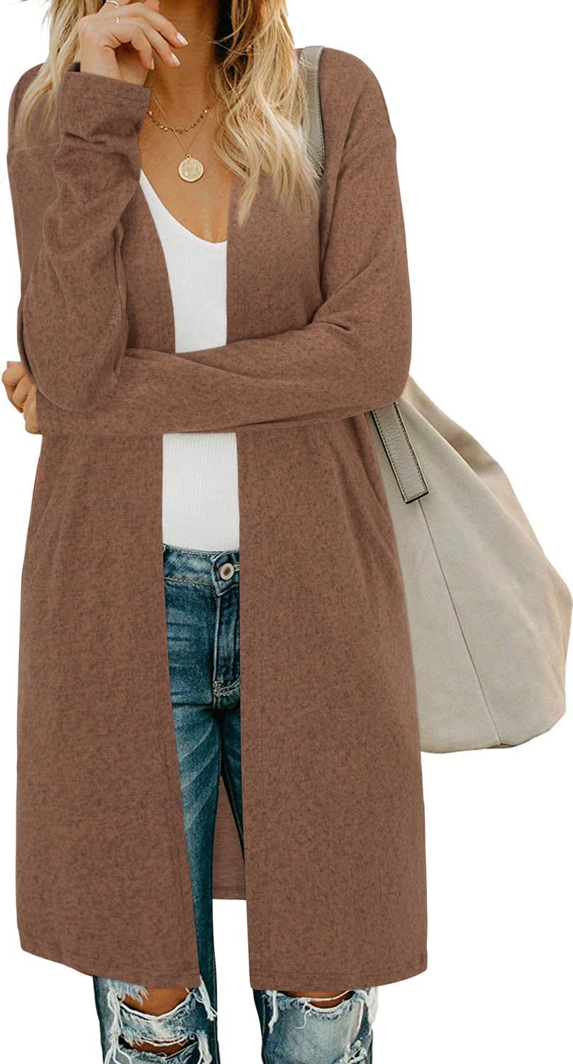 Women's long-sleeved cardigan with pockets