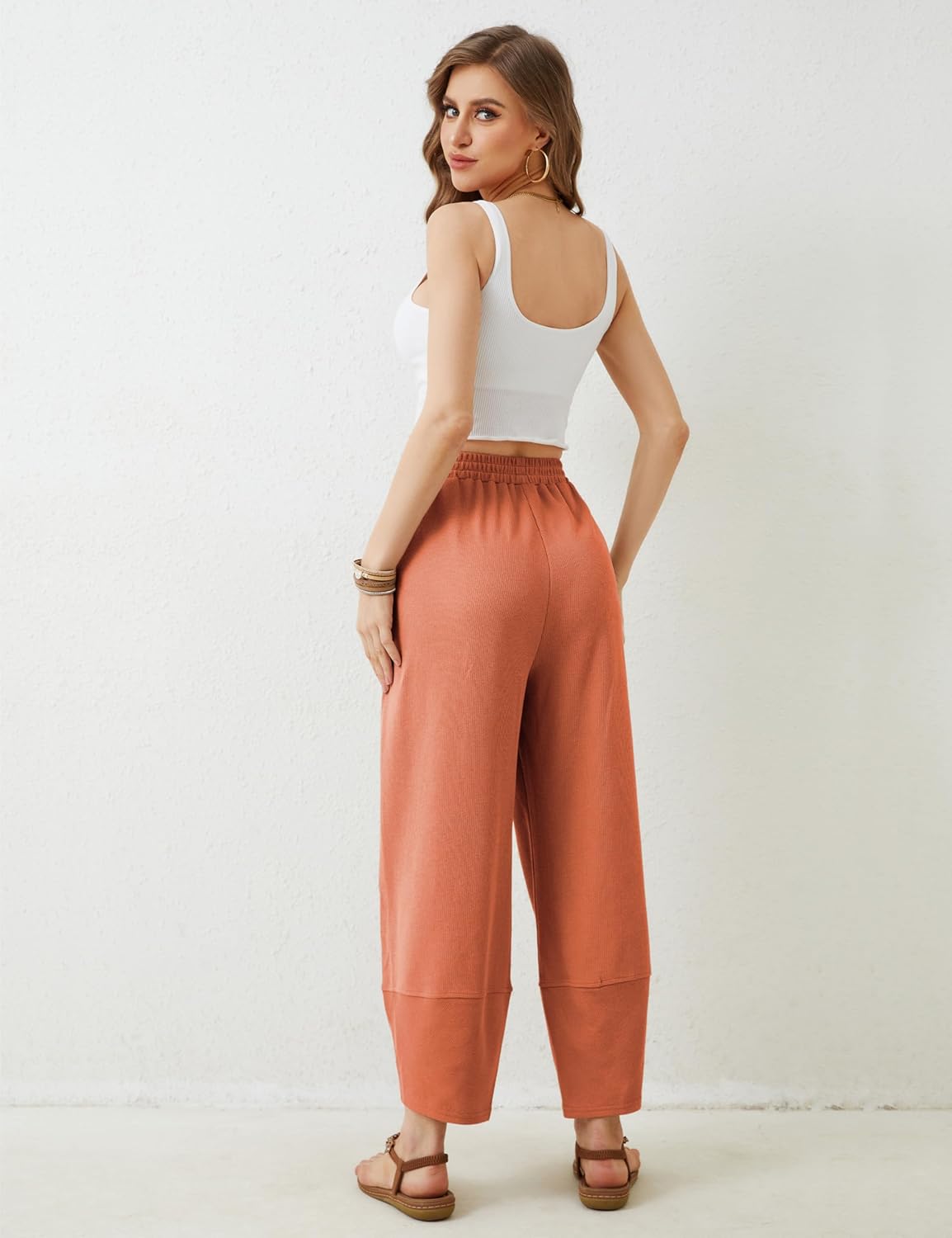 Casual Elastic Palazzo Harem Pants