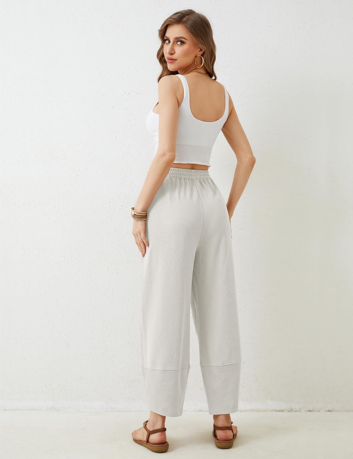 Casual Elastic Palazzo Harem Pants
