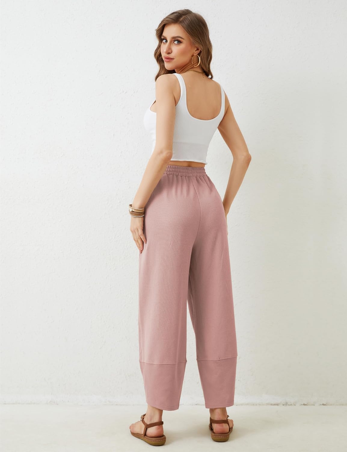 Casual Elastic Palazzo Harem Pants