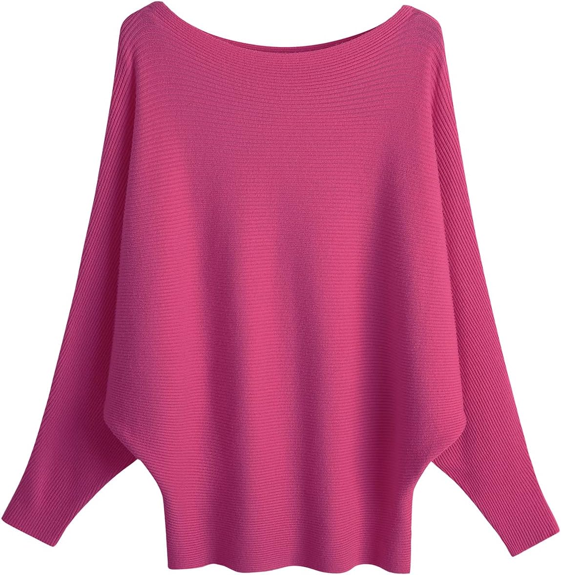 GABERLY Boat Neck Batwing Sleeves Dolman Knitted Sweaters and Pullovers Tops for Women