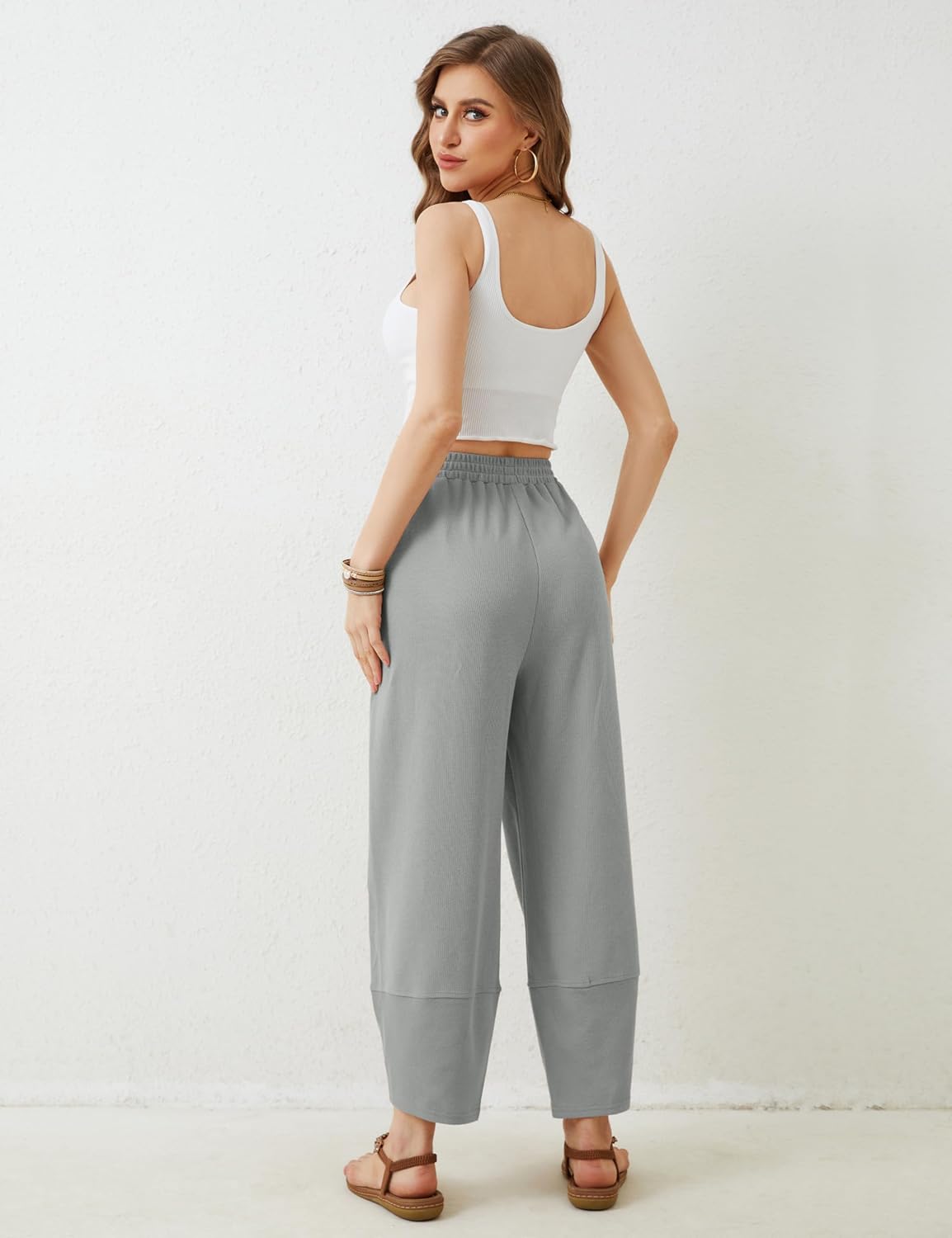 Casual Elastic Palazzo Harem Pants