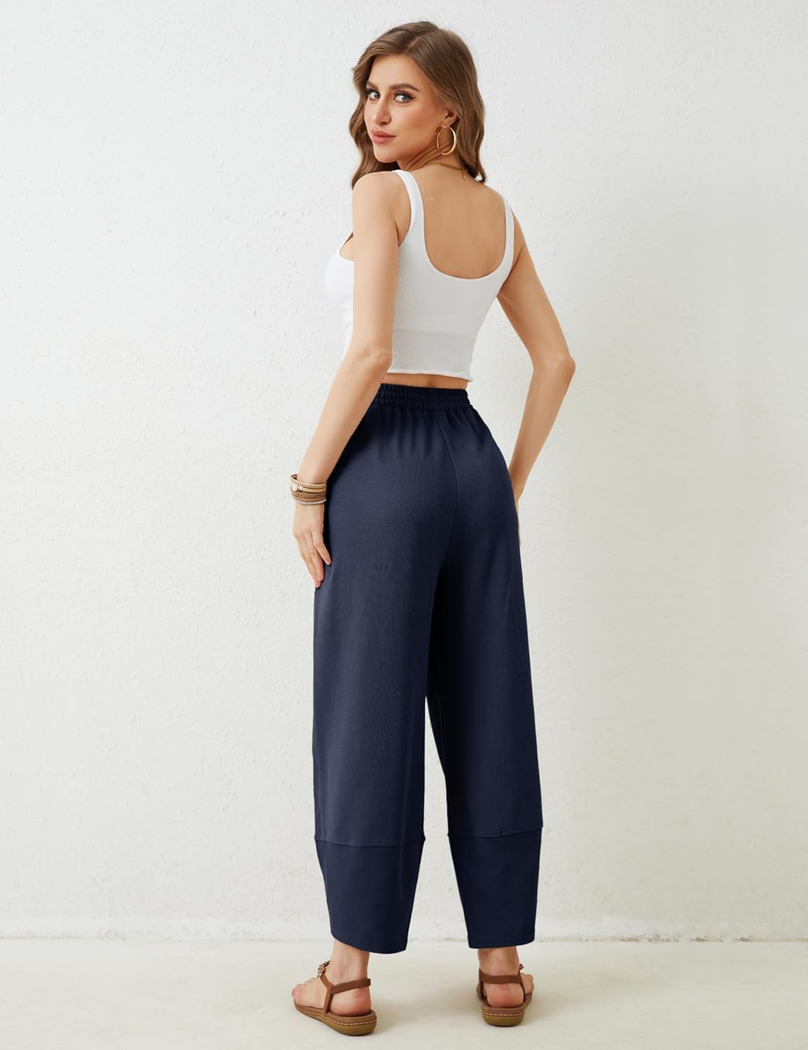 Casual Elastic Palazzo Harem Pants