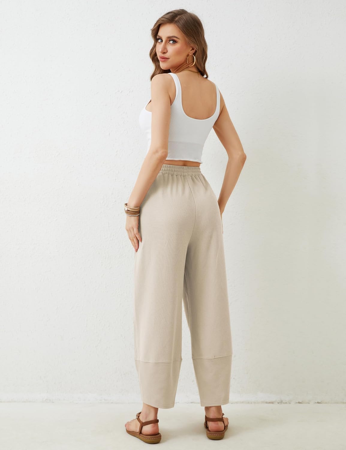 Casual Elastic Palazzo Harem Pants