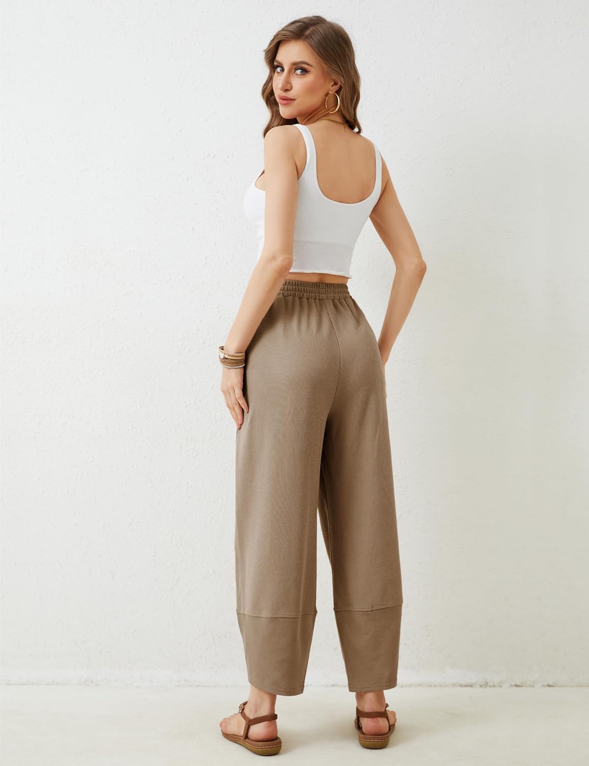 Casual Elastic Palazzo Harem Pants