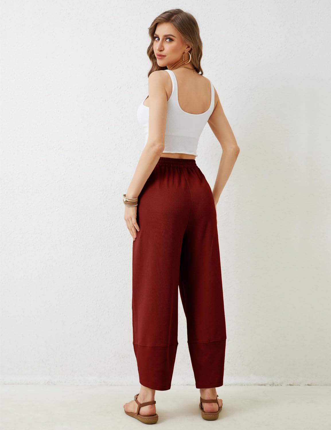 Casual Elastic Palazzo Harem Pants