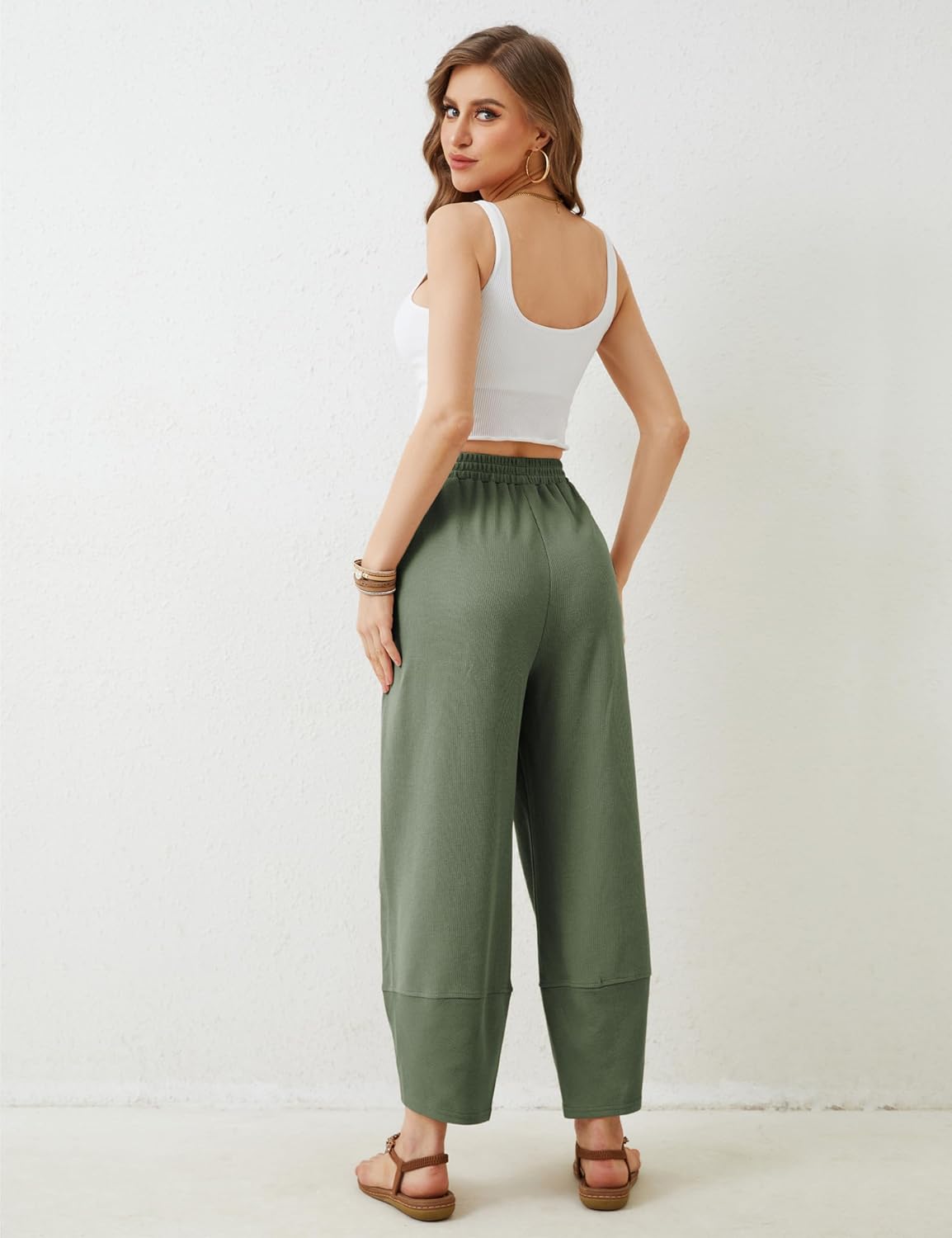 Casual Elastic Palazzo Harem Pants