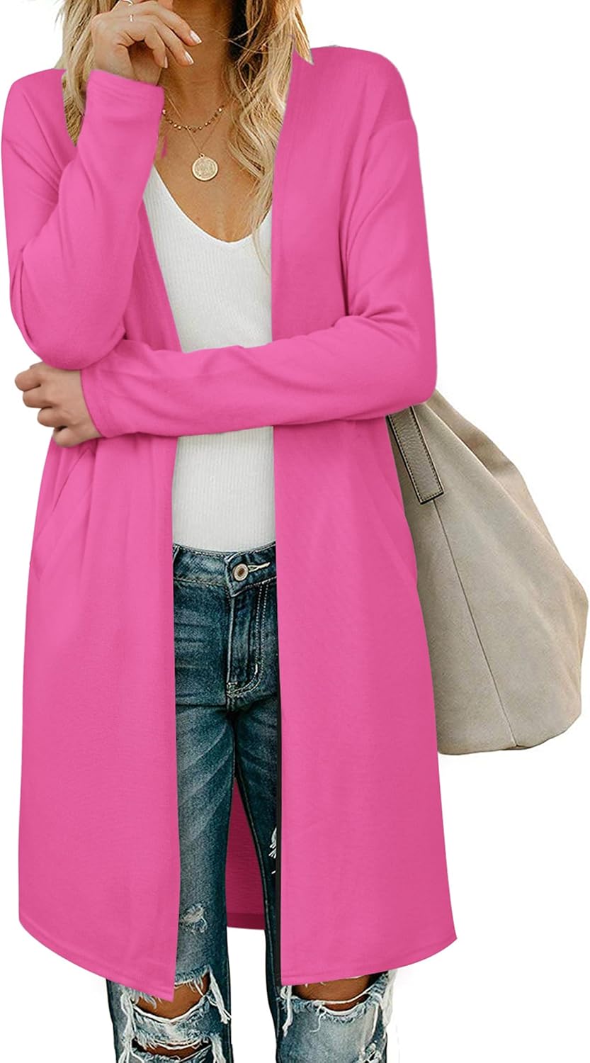 Women's long-sleeved cardigan with pockets