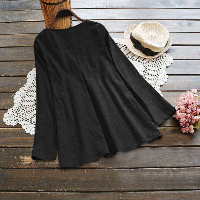 Cotton Linen Pull Strip Shirt