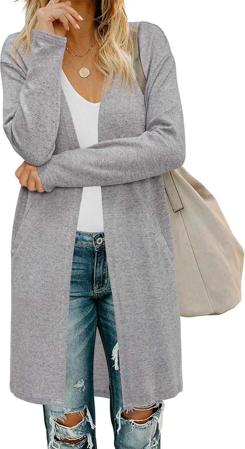 Women's long-sleeved cardigan with pockets