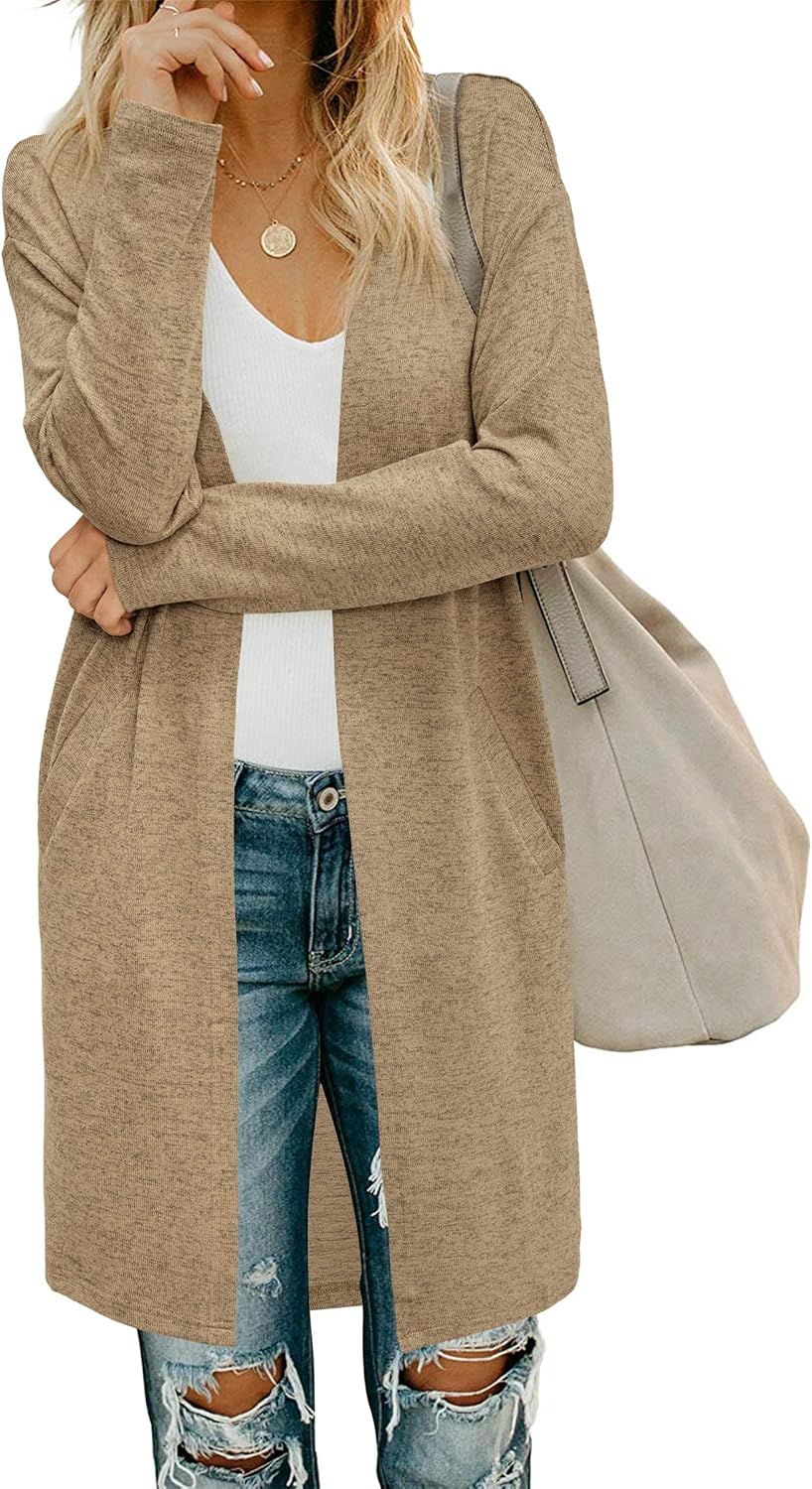 Women's long-sleeved cardigan with pockets
