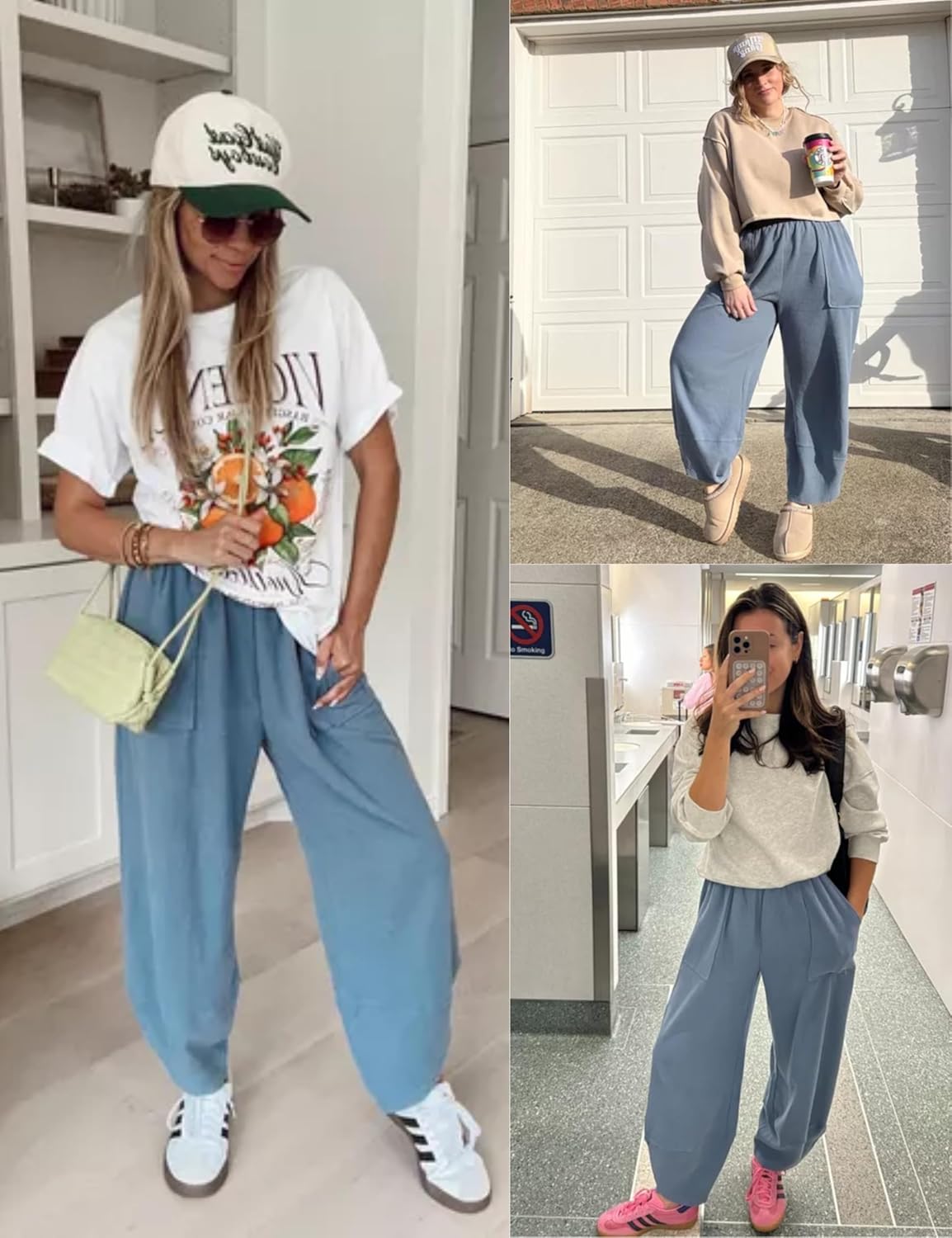 Casual Elastic Palazzo Harem Pants