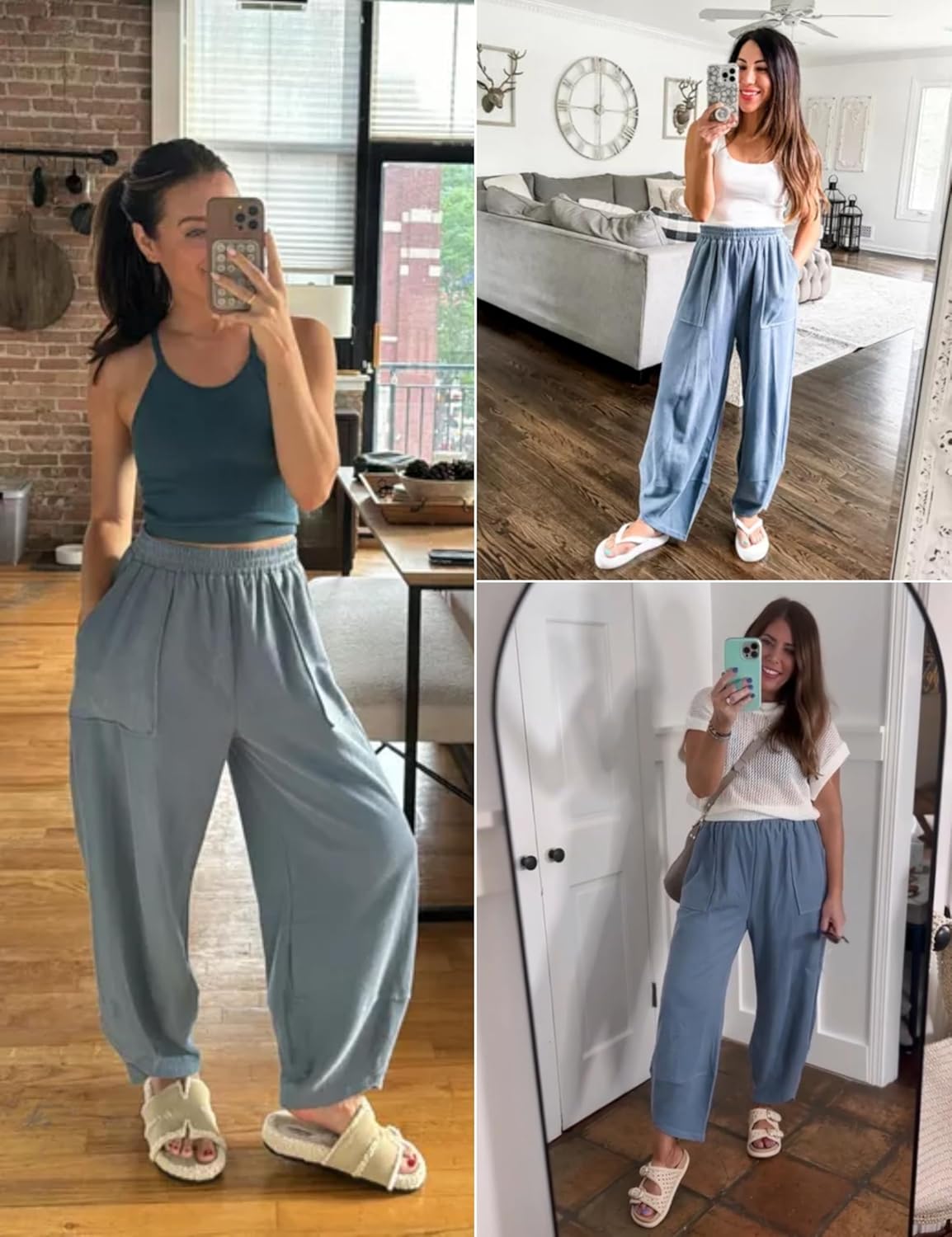 Casual Elastic Palazzo Harem Pants