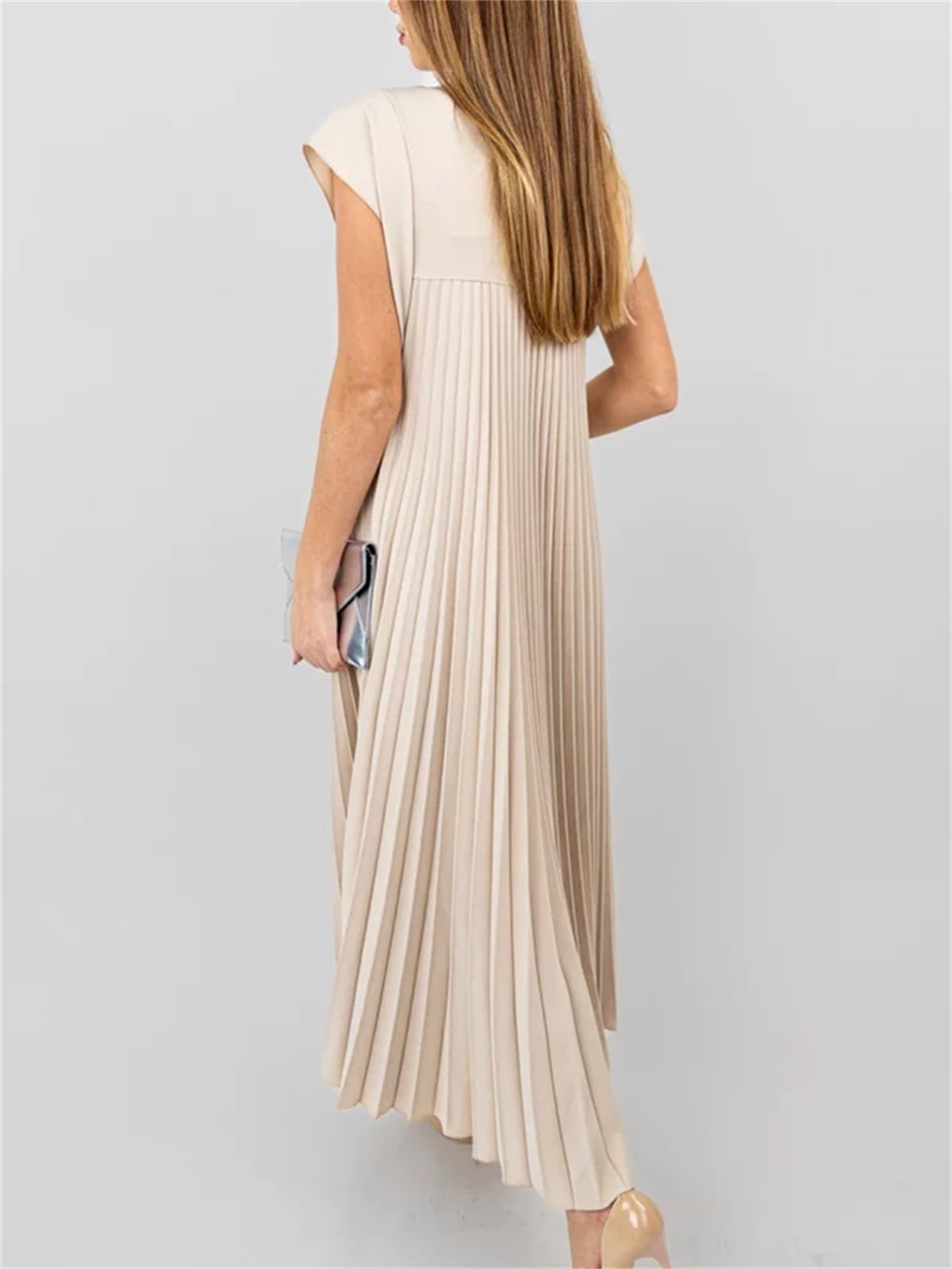 Pleated Church Maxi Dress