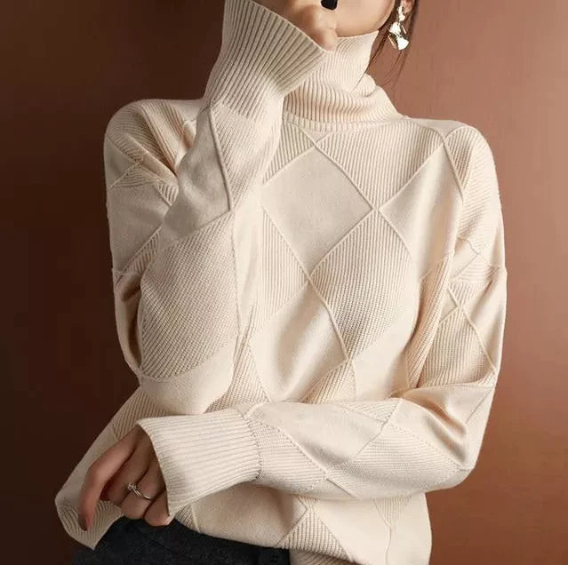 LØS CASHMERE TURTLENECK SWEATER CARDIGAN