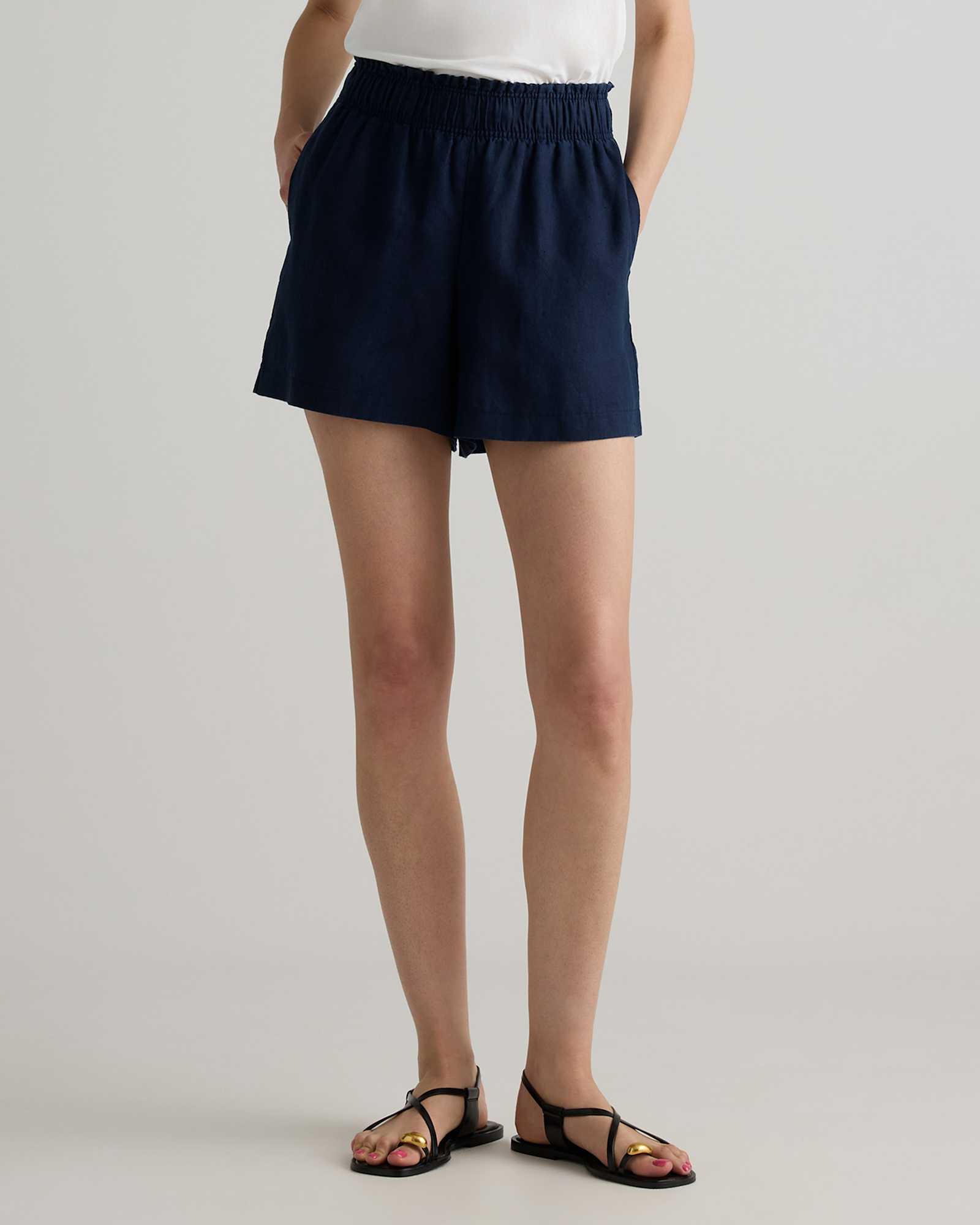 100% European Linen High Waisted Shorts