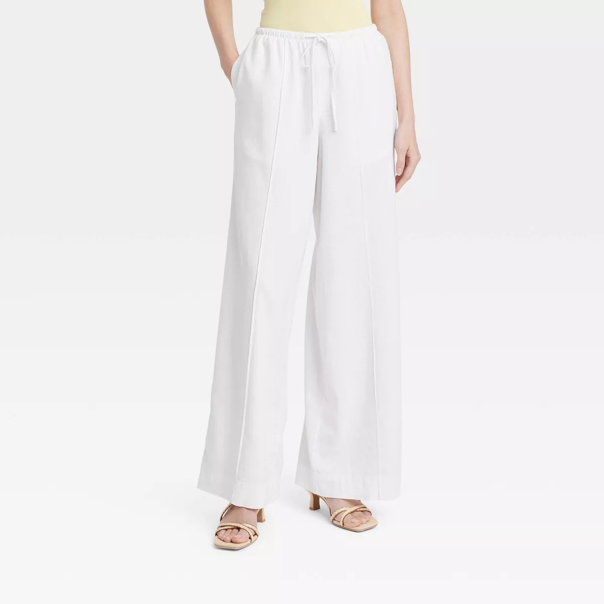 Women's Cotton linen wide leg pants