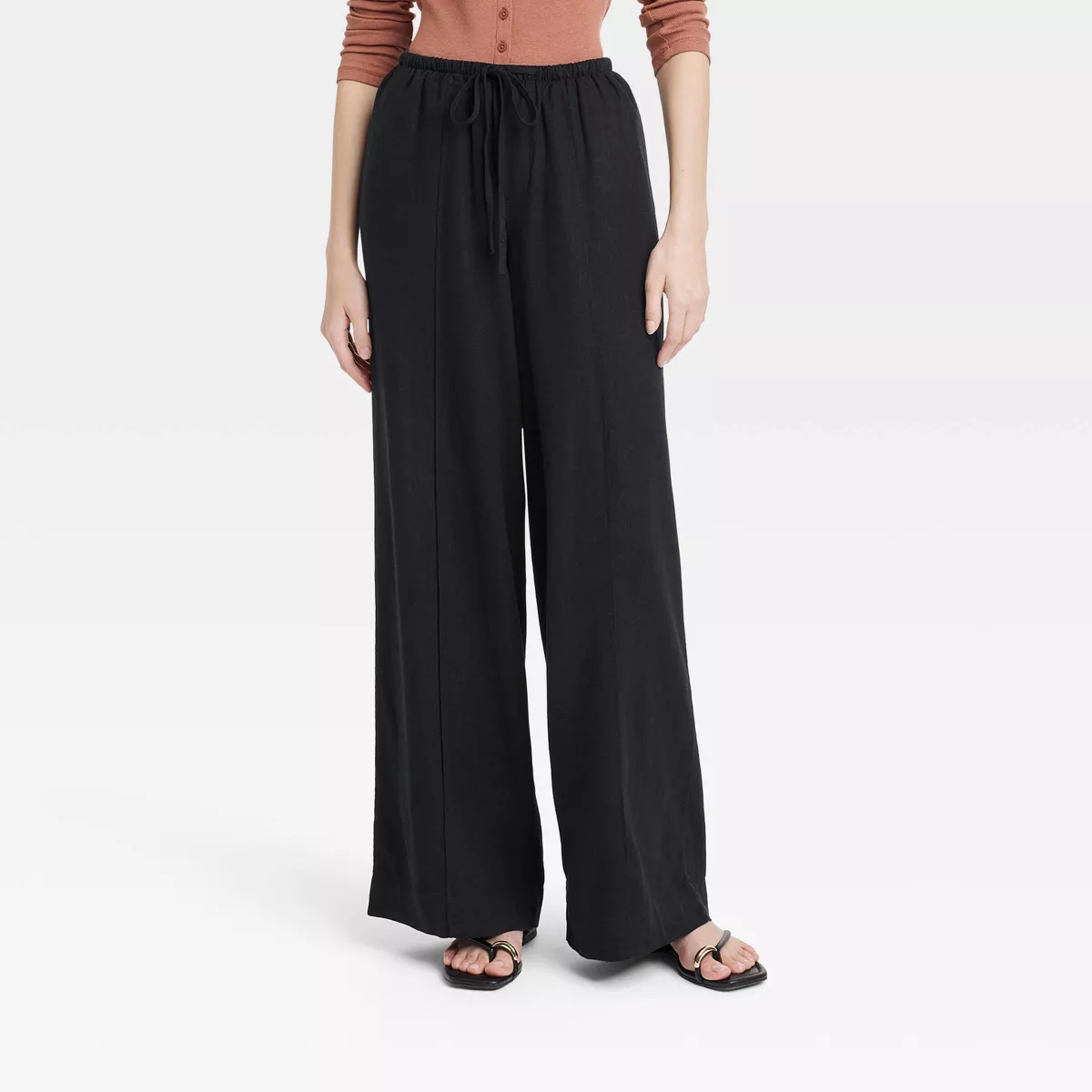 Women's Cotton linen wide leg pants