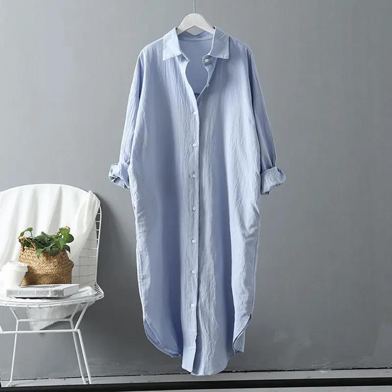 Cotton Linen Versatile Loose Casual Tunic Shirt