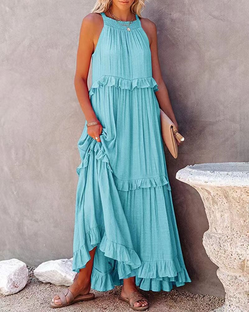 2024 Summer Women’s Long Floor-length Cake Dress