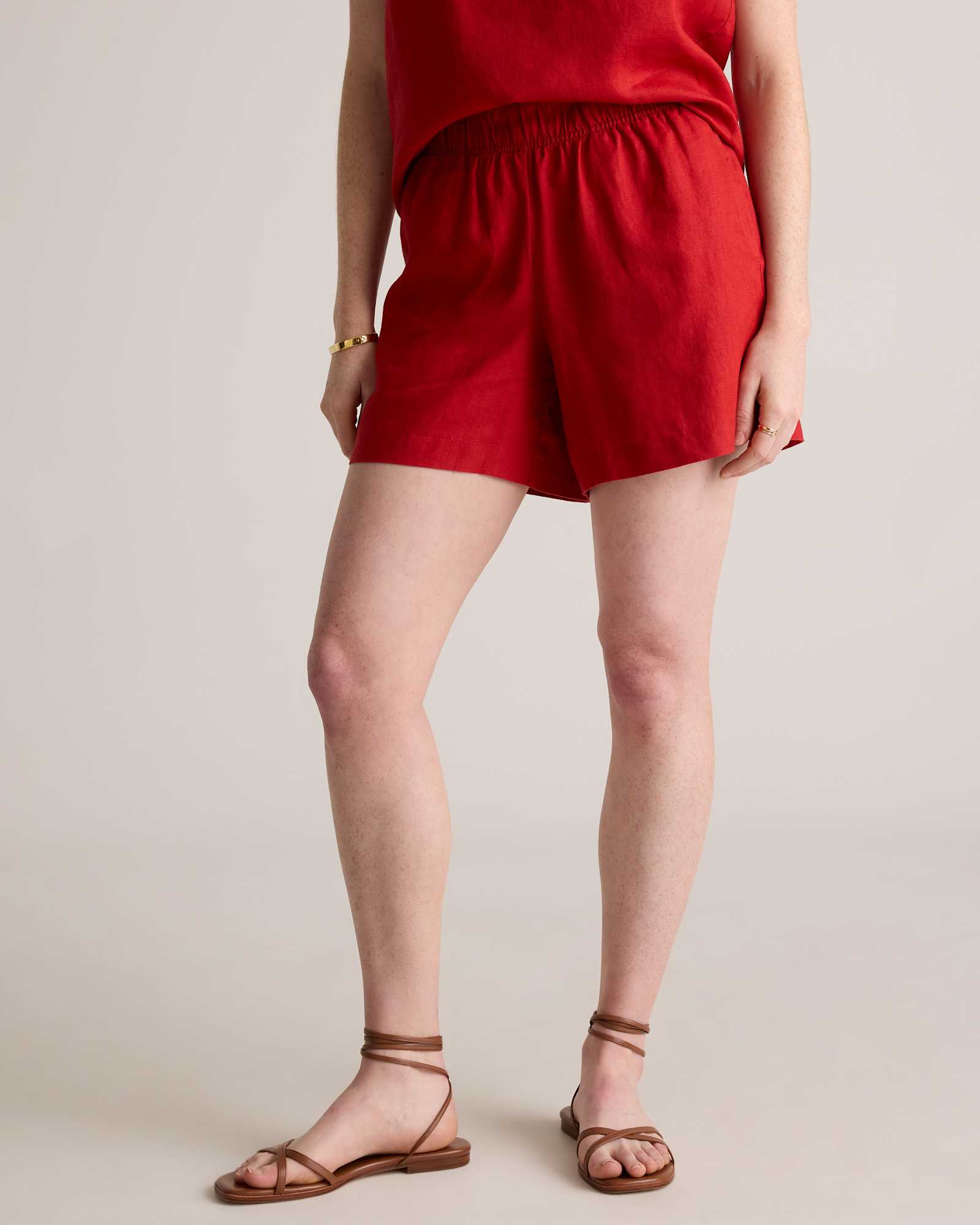 100% European Linen High Waisted Shorts
