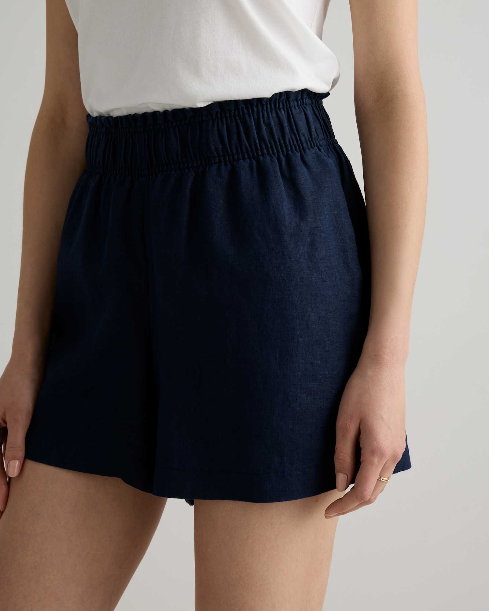 100% European Linen High Waisted Shorts