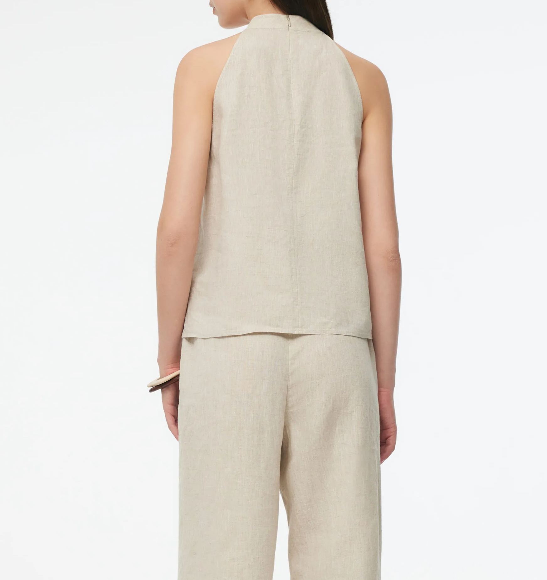 100% Linen Women Halter Tank Top