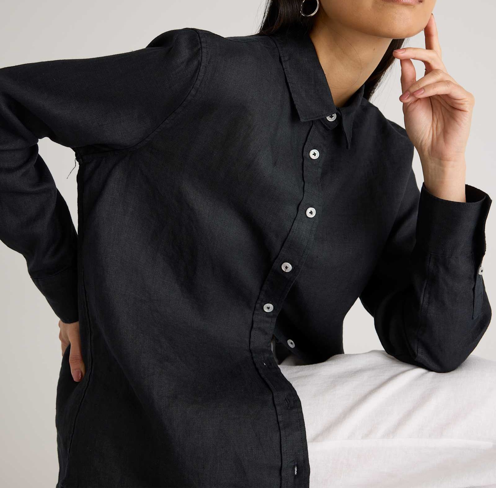 100% European Linen Long Sleeve Shirt