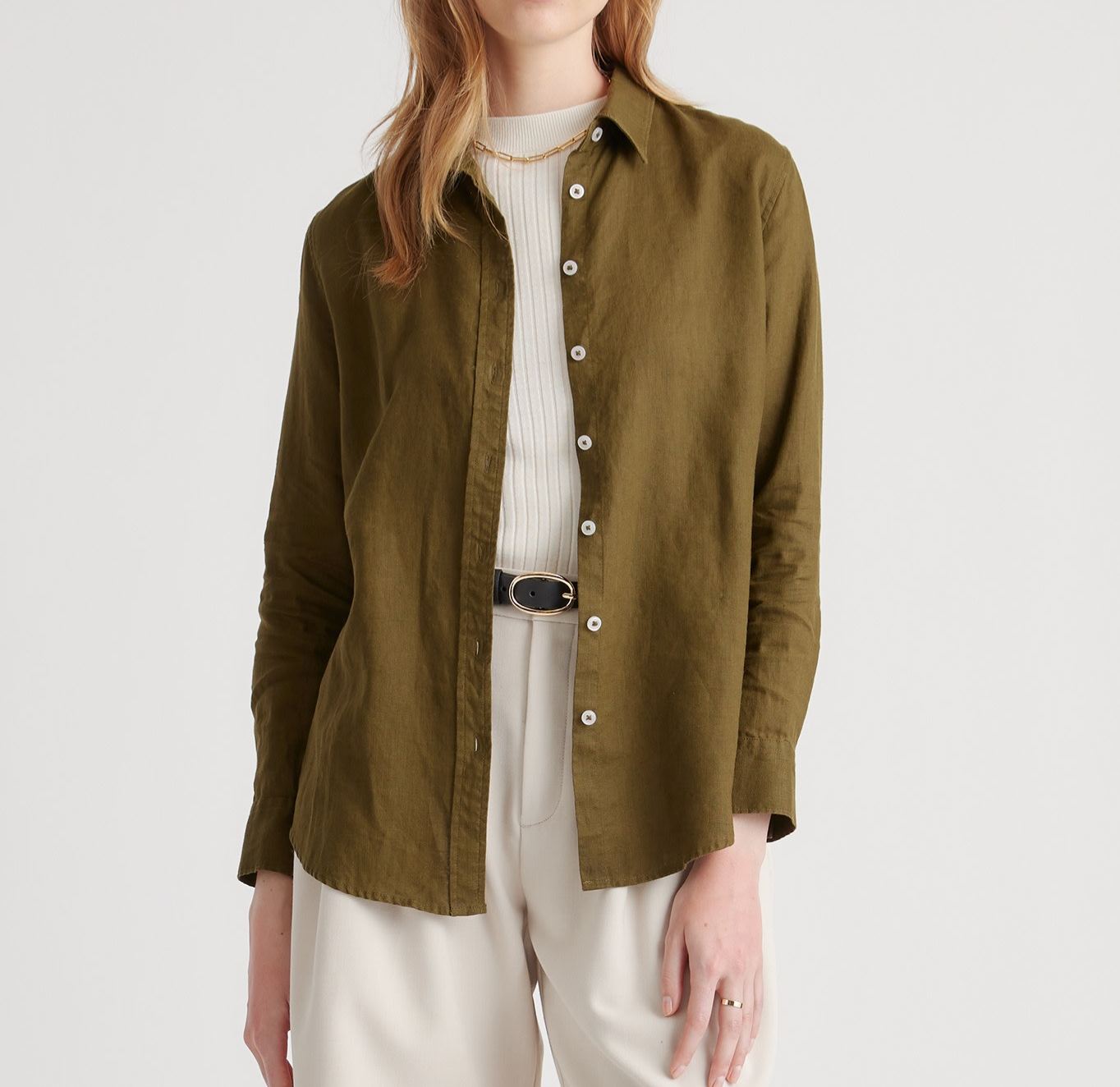 100% European Linen Long Sleeve Shirt