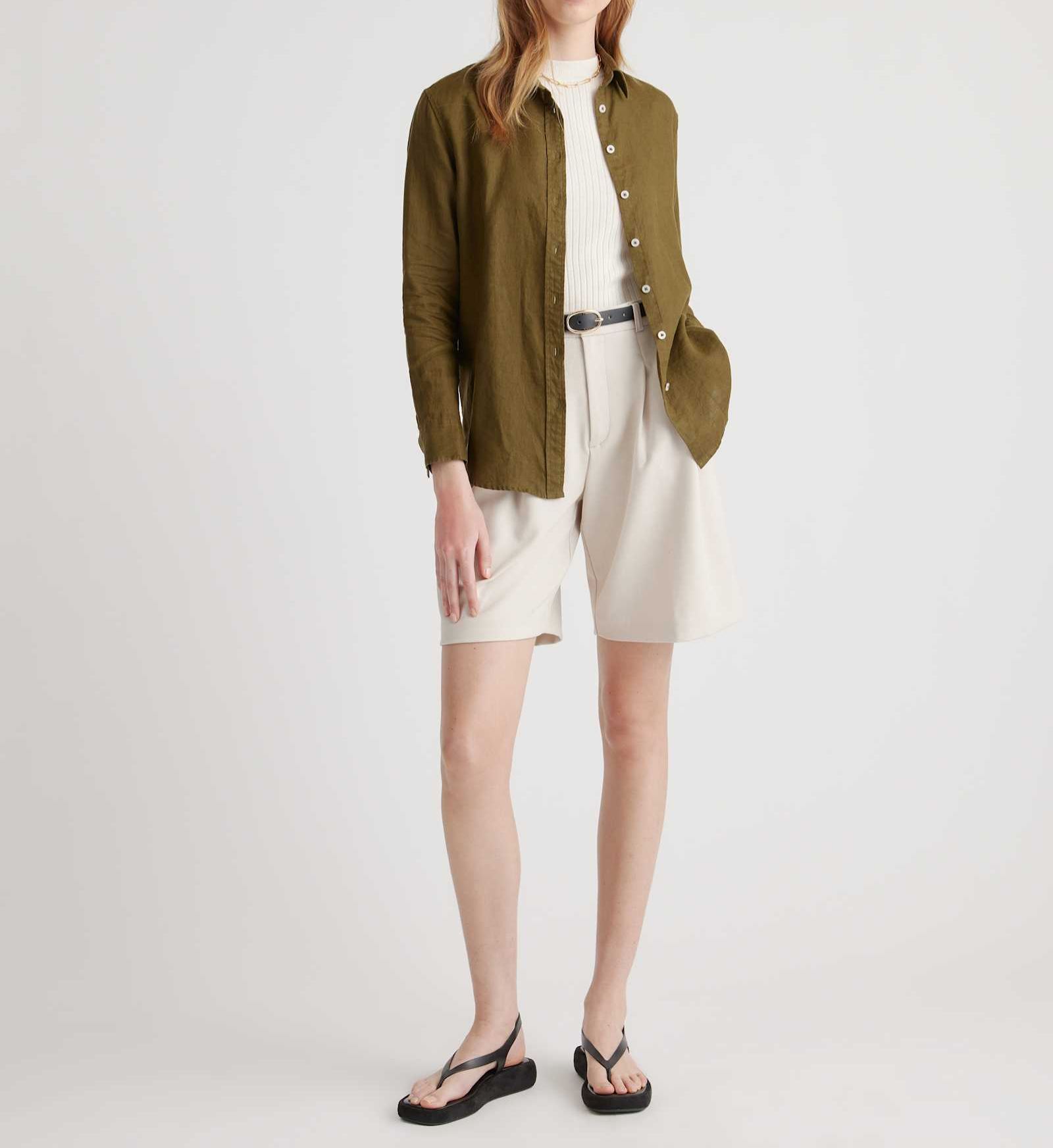 100% European Linen Long Sleeve Shirt