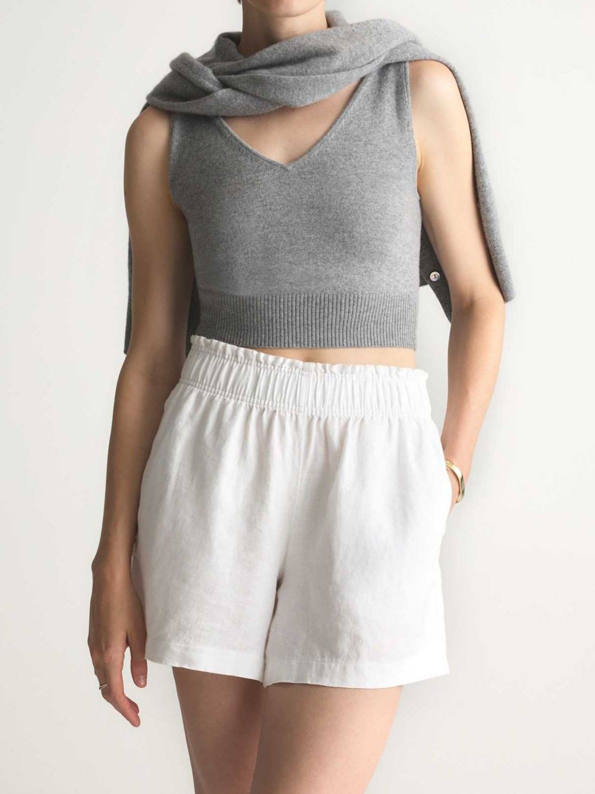 100% European Linen High Waisted Shorts