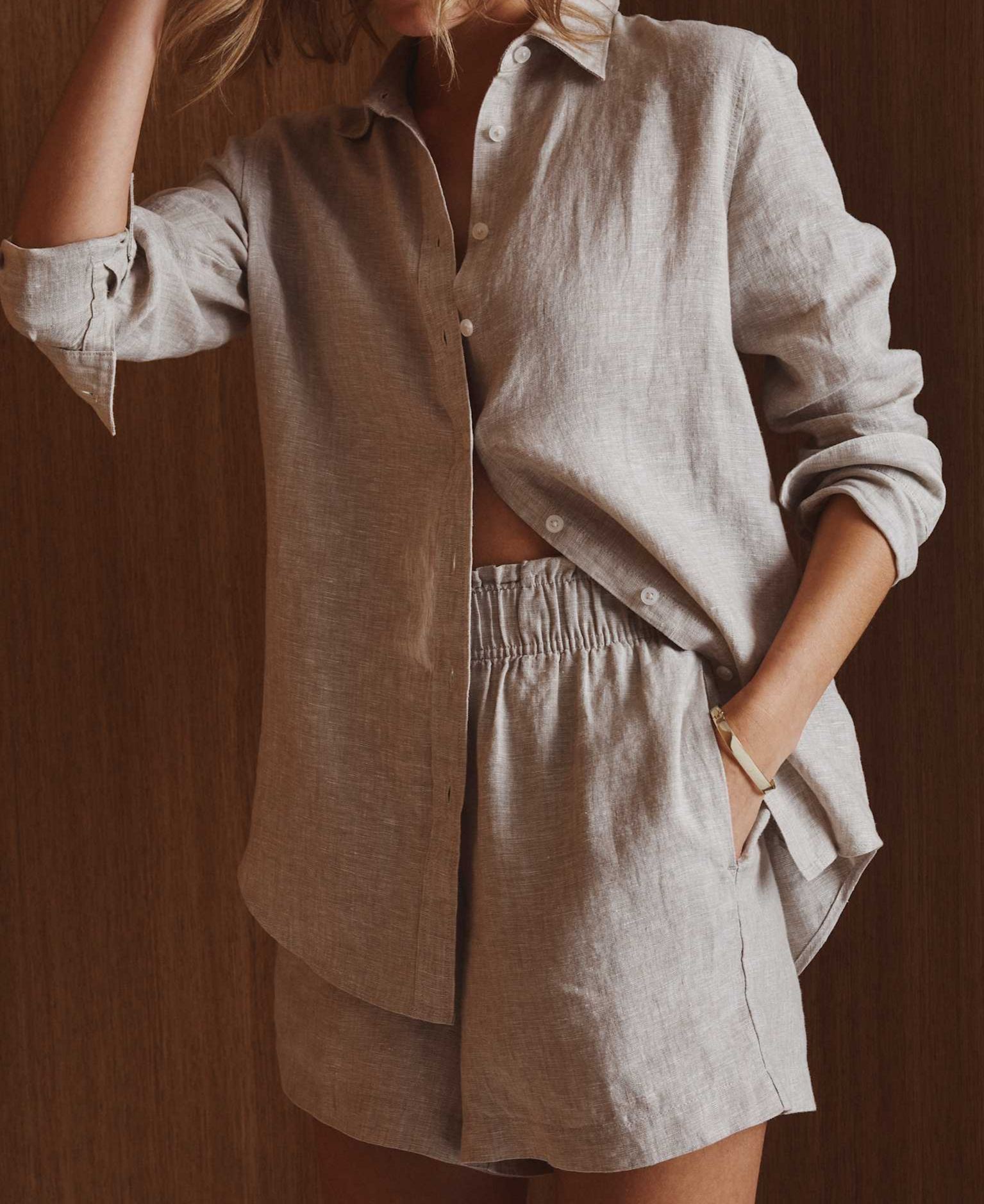 100% European Linen High Waisted Shorts