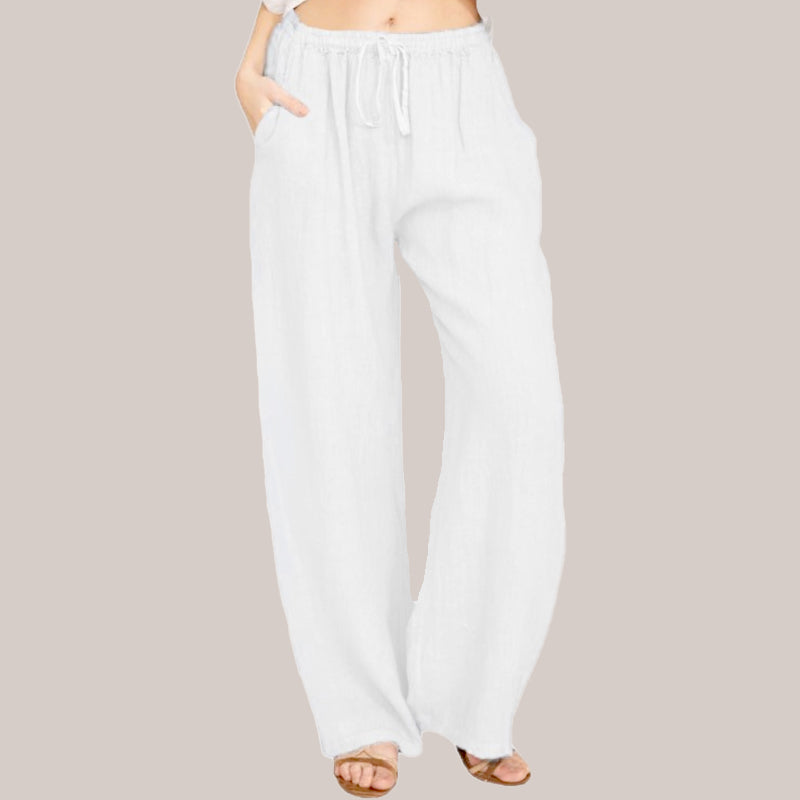 🎁Hot Sale 50% OFF⏳Women's Summer Cotton Linen Wide Leg Pants