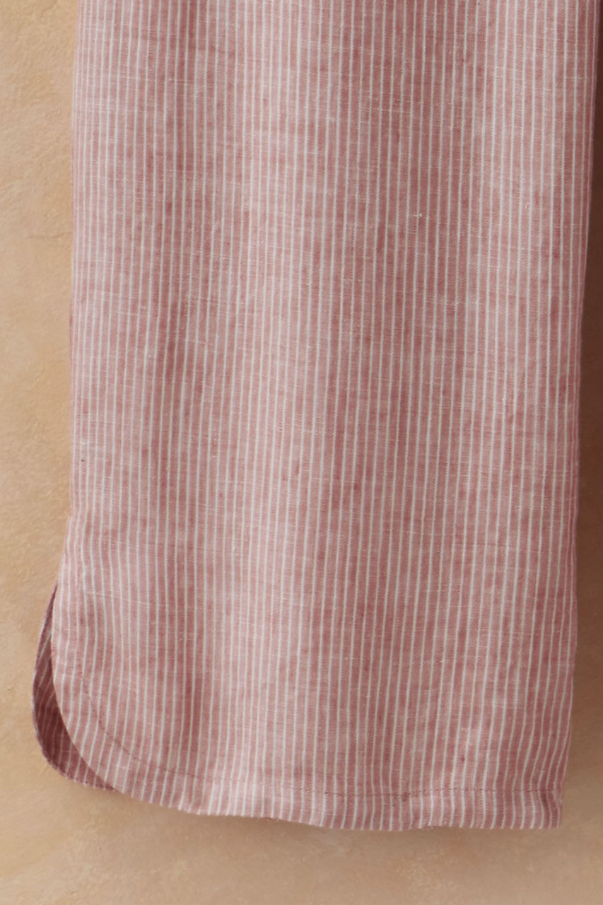 Striped Linen Wide-Leg Crops