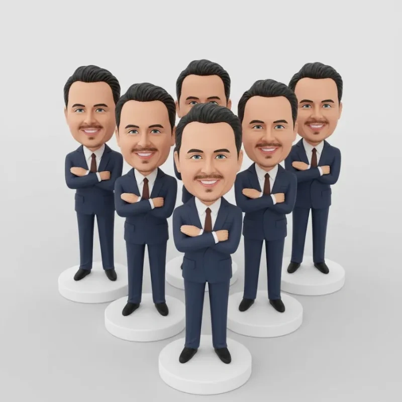 Businessman Custom Bobblehead Single Figure Only Personalized Engraved Text